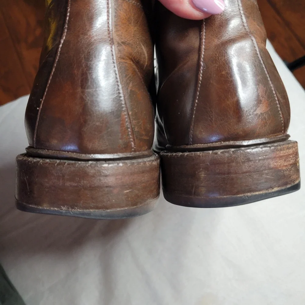 Ralph Lauren Mens‎ Leather Chukka Boots Brown Lace Up Ankle 10.5 D 1512174